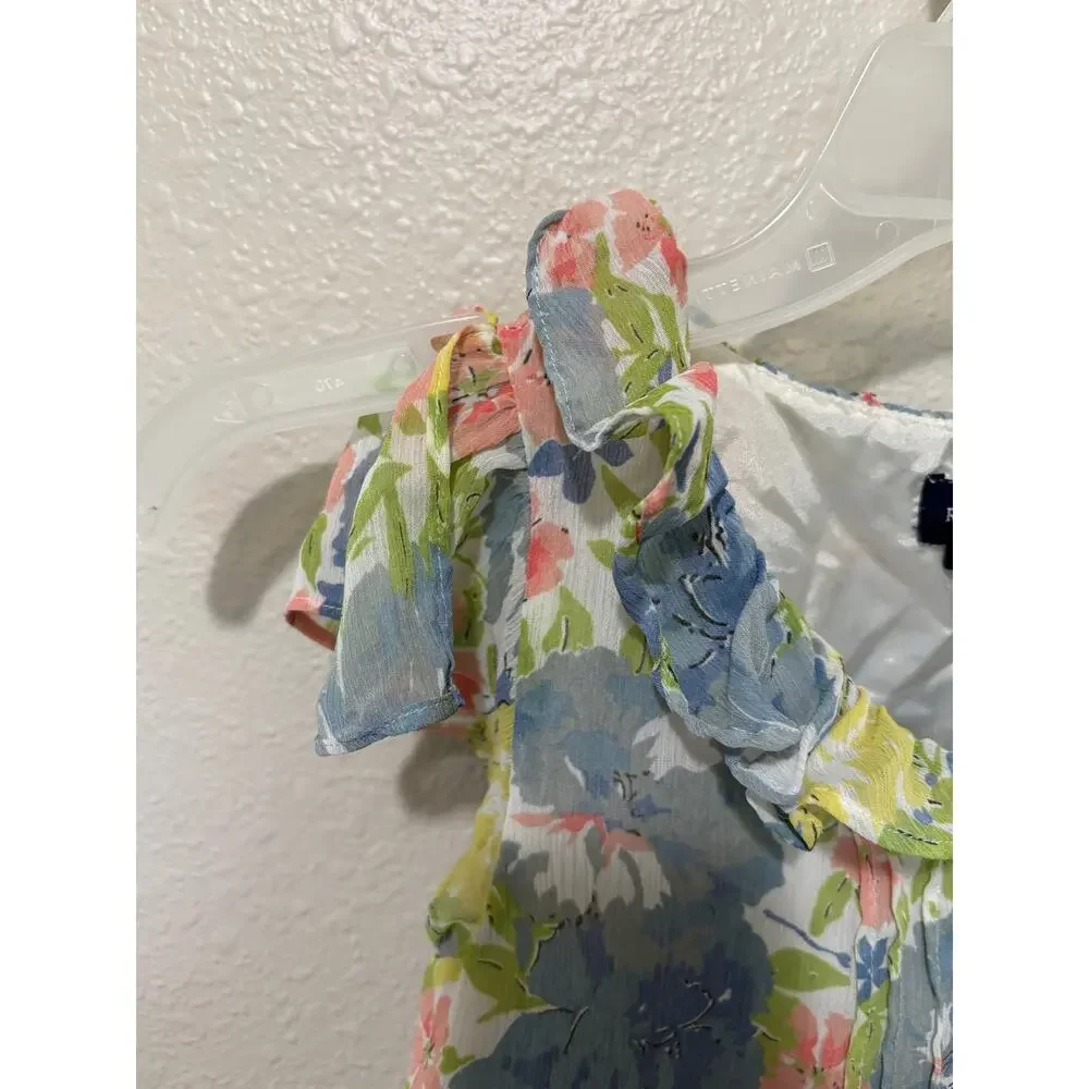 Adorable! Girls Ralph Lauren Girls Floral Summer Dress Ruffles Lined, size 8
